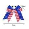 4PCS 4th of July Cheer Hair Bows 8" Patriotic Flag