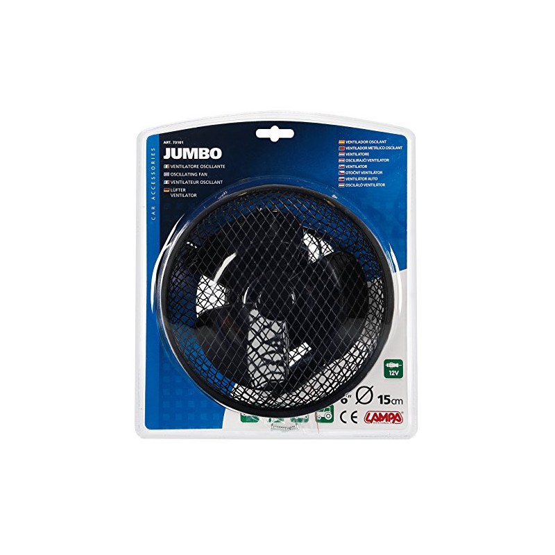 Lampa 73101 'Jumbo' Ventilator 12V oscillating 15 cm Diameter
