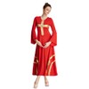 HIHCBF Women Praise Dance Cross Robe Bell Sleeve Worship Dresses
