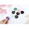 YATOJUZI Black Obsidian 1.5" Cat Paw Worry Stones for Anxiety