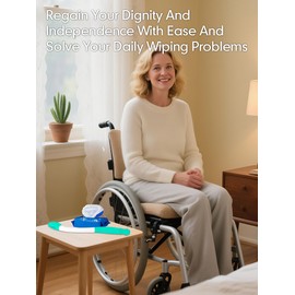 Toilet Aids for Wiping Bottom - 2 Pack 15.7" Long Reach Butt Wiper Tool for Disabled, Elderly, Overweight, Pregnant People, Limited Mobility, Reusable and Easy to Use Bottom Buddy Wiping Aid