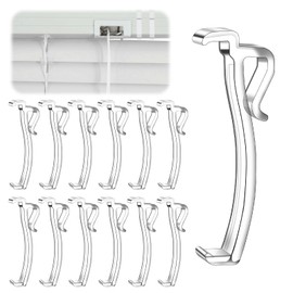 12 Pcs Valance Clips for Blinds 2.5 inch Valance Clips for Horizontal Blinds, Clear Plastic Hidden Valances Clip Replacement for Wood or Faux Wood Window Blind Valances Retainer Holder