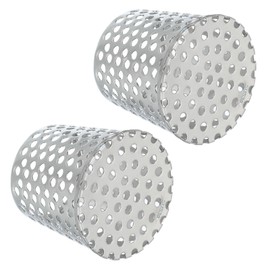 PATIKIL Gutter Guard Filter 3"-2.4", 2 Pcs PVC Termination Cap Mesh Screen Roof Vent Cover Stainless Steel Conical Exhaust Pipe Cover Downspout Guard Filter Strainer for Downspout