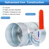 TOP-VIGOR 4 Inch HVAC Duct Manual Volume Backdraft Damper, Galvanized