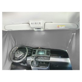 BREMER SITZBEZÜGE Front Window Sun Protection Camping Driver's Cab Curtains Compatible with Iveco Daily in Grey
