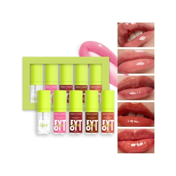 Set De Cuidado Labial Hidratante Glossy Liquid Lip Oil Gloss