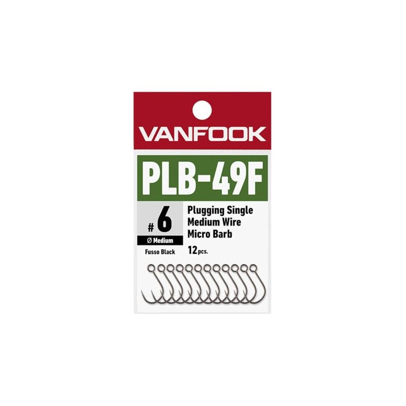 VANFOOK PLB-49F Plugging Single Medium Wire Fluorocarbon Black #10