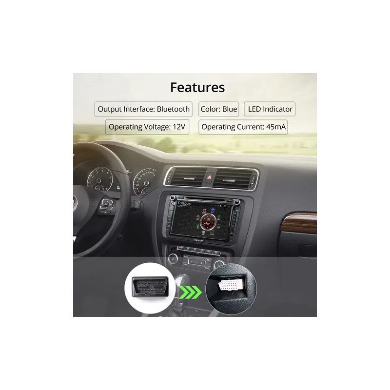 Escaner Scanner Automotriz Bluetooth Obd2 Elm327 Coche