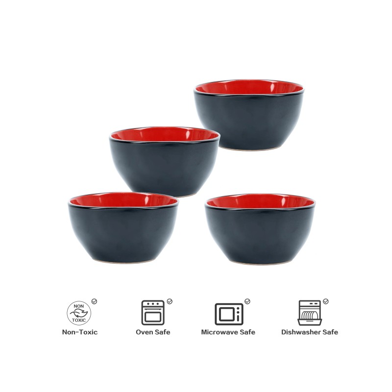 Semtember Promotion Royal Red and Black Tow Tone Color Glaze