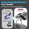 SKYJDM Motorcycle Lock Combo - Helmet and Brake Anti-Theft Grip