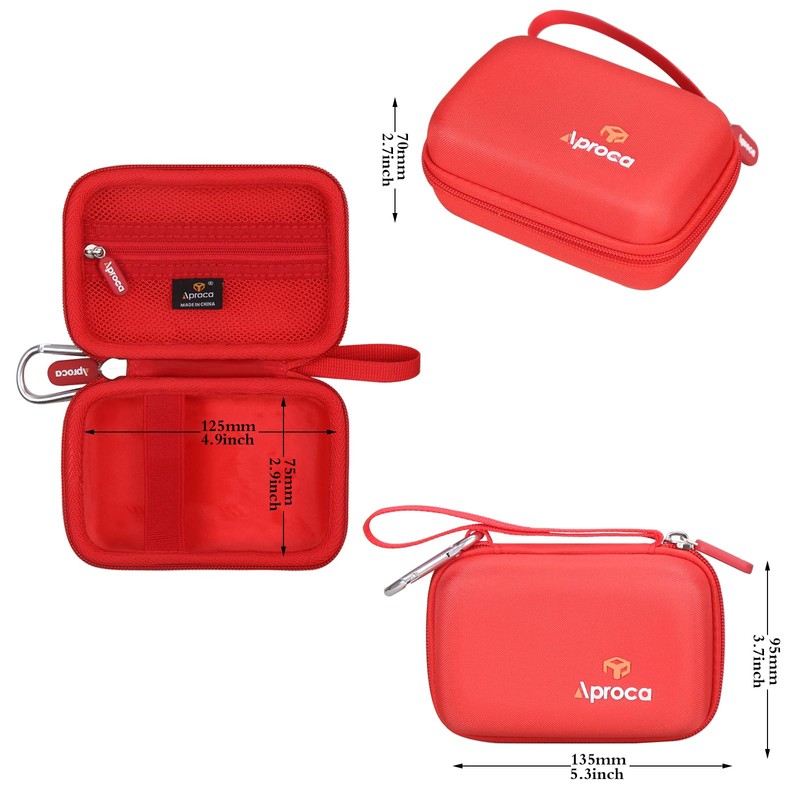Aproca Portable Storage Red Case, for JBL Go 4 /