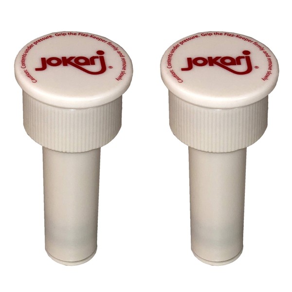 Jokari 05002 – Fizz Keeper Pump Cap for 2 Litre Bottles – White 3.6cm x 8cm - Keeps The Fizz in - 2 Pack
