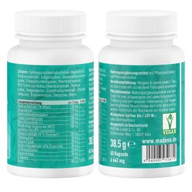 Madena MADENA CandiVital, natural phytocomplex, suitable for Candida albicans candidiasis yeast infection*, with high doses of caprylic acid, oregano, grapefruit seeds, and black cumin