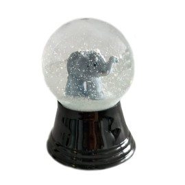 VIENNA SNOWGLOBE Real Glass Snow Globe with Elephant Motif 4.5 cm