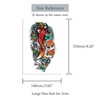 Oottati 2 Sheets Arm Thigh Waterproof Temporary Tattoo Stickers Wave