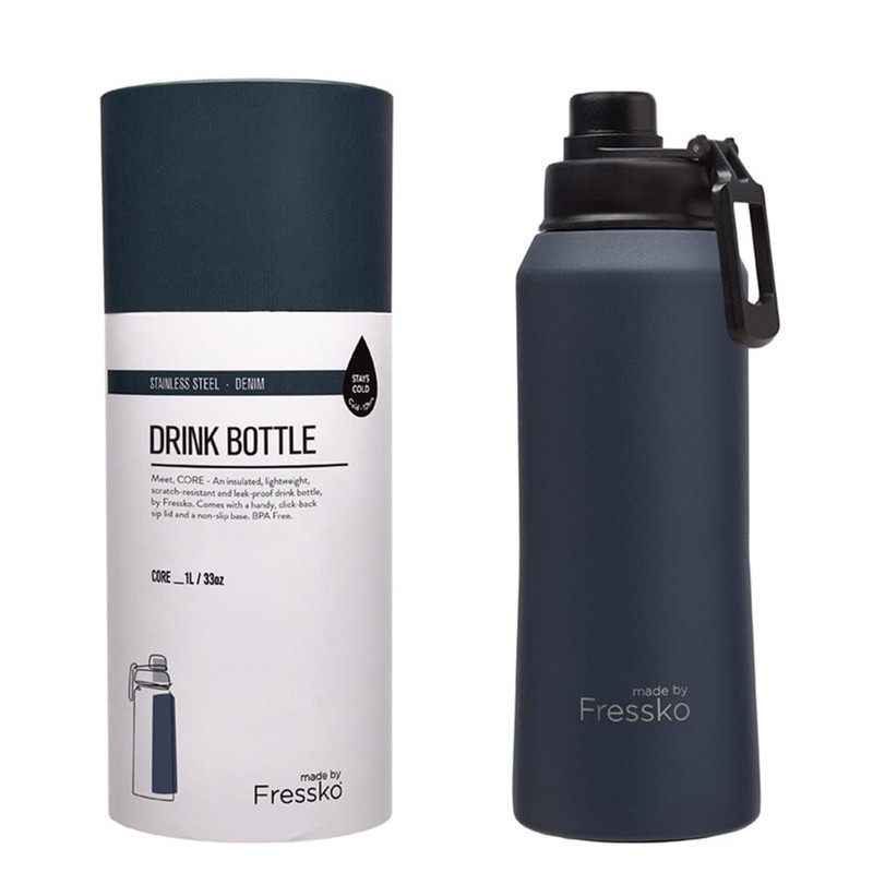 Fressko Insulated Stainless Steel Bottle Sip Lid 1L, Coal