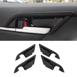 ERIDANUS Auto Accessories Fit for Toyota Camry 2023 2022 2021 2020 2019 2018Inner Car Door Handle Bowl Cover Trim (Glossy Black) ABS 4 PCS