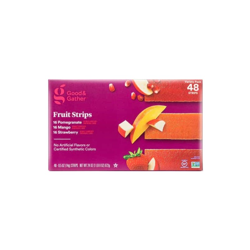 Fruit Strips Pomegranate, Mango and Strawberry Fruit Leathers Healthy Snack