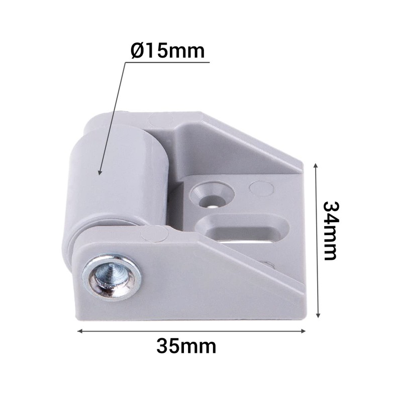 SKIR'CO Pack of 8 Small 15 mm Furniture Castors, Rubber