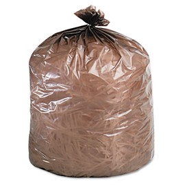 Stout G3344B11 Eco-Degradable Plastic Trash Garbage Bag 39gal 1.1mil 33 x 44 Brown 40/Box