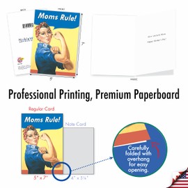 NobleWorks - 10 Assorted Mother's Day Cards with Envelopes - Boxed Funny Cards for Mom, Stepmom, Women - Mom Always Knows Best AC6782MDG-B1x10