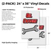 Oil Change (2-Pack) 24" x 36" Vinyl Decals | Sign