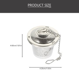 SEWACC Tea Infuser Stainless Steel: Tea Filter Ball Seasoning Strainer Loose Leaf Tea Colador Mesh Steeper with Extended Chain for Insert on Teapots Mugs Cups Accessories