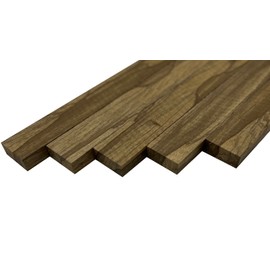 Exotic Wood Zone Pack of 5, Black Limba 3/4" Lumber Boards | Wood Cutting Blocks 3/4" x 2" x 42"