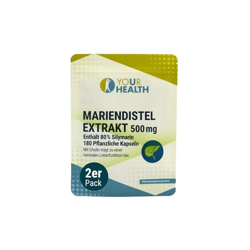 Milk Thistle Extract 500 mg; Contains 80% Silymarin in Vegetable