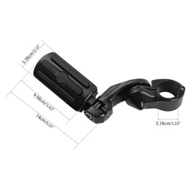 TCMT Black 1.25" 3.2cm Adjustable Highway Foot Pegs Footpeg Footrest Fits For Harley Touring Road King Street Glide Road Glide Electra Glide Softail Sportster Dyna with 1.25" Engine Guards