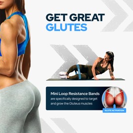 Fabric Mini Loop Resistance Bands for Working Out - Anti-Slip Cloth Booty Band for Women - Medium to X-Heavy Resistant Levels - Perfect for Glute, Thigh, Legs, and Physical Therapy Exercises 3 Pack