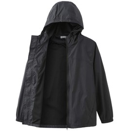 GRANDWISH Boys Waterproof Rain Jacket, Lightweight Active Hooded Raincoat, Black M-10