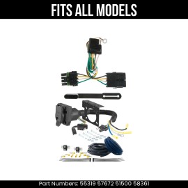 Curt For 95-99 Chevy Tahoe 7 Pin Trailer Wiring Plug Fits All Models Curt 7 Prong Kit