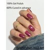 Semi Cured Gel Nail Strips, 20pcs Plum Cat Eye Gel