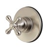 Kingston Brass KS3038AX Three-Way Diverter Valve with Trim Kit, Brushed Nickel