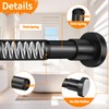 YNL Black Shower Curtain Rod 32-80 Inch Black, No-slip, No