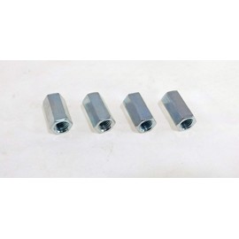4 Pack 5/16-24 X 7/8" Long Fine Thread Hex Coupling Nut with Zinc Plate
