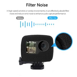 Windslayer Foam Cover for DJI Osmo Action 3 + 4 Camera Wind Blocker Noise Reduction Windshield Windproof Muffler Case Slayer