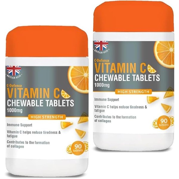 Vitamin C 1000mg Chewable 90 x 2, Supports Immune Health