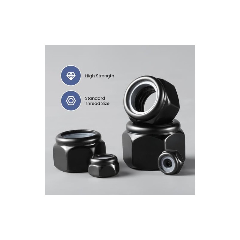 200Pcs M3-0.5 Lock Nuts, Nylon Insert Locknuts 304 Stainless Steel