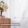 MIULEE 2 Panels Natural Linen Sheer Window Curtains Elegant Solid