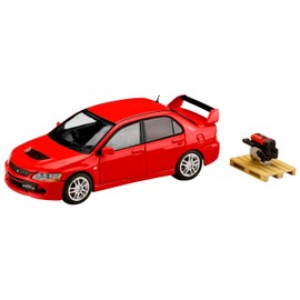 HJ64 1/64 Mitsubishi Lancer Evolution 9 with GSR Engine Display Model Black Mica Finished Product