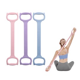TREKONPEAK 3 Pcs Figure 8 Resistance Bands for Women, Arm, Shoulder, Back, Leg, Pilates, Yoga Stretching