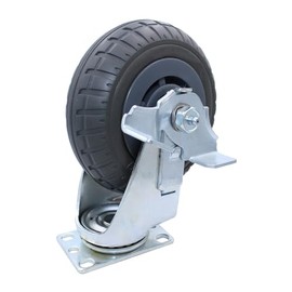 Snap-Loc Casters 400 Lb Caster 6" Extreme-Duty Synthetic Rubber Swivel-Brake SLAC6EDSB