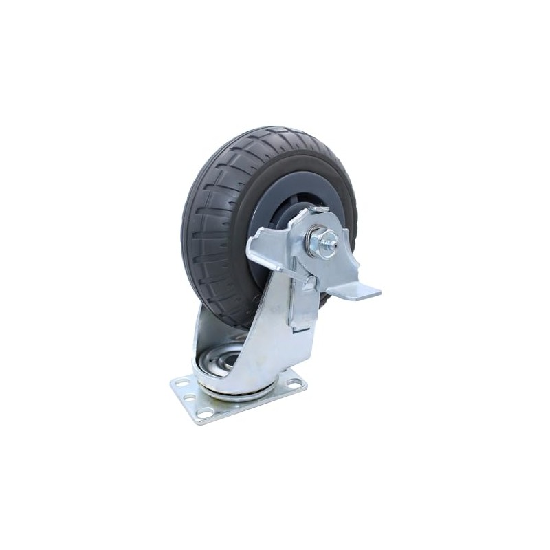 Snap-Loc Casters 400 Lb Caster 6" Extreme-Duty Synthetic Rubber Swivel-Brake