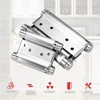 MroMax Double Action Spring Hinge 5 inches Stainless Steel Brushed