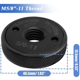 Eyech 5/8-11 Inch Thread Quick Release Angle Grinder Flange Nut, Angle Grinder Self-Locking Pressure Plate Clamping Power Chuck Tool for Diamond Cutting Disk