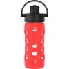 Lifefactory 12-Oz Glass Active Flip Cap/Silicone Sleeve Water Bottle, 12