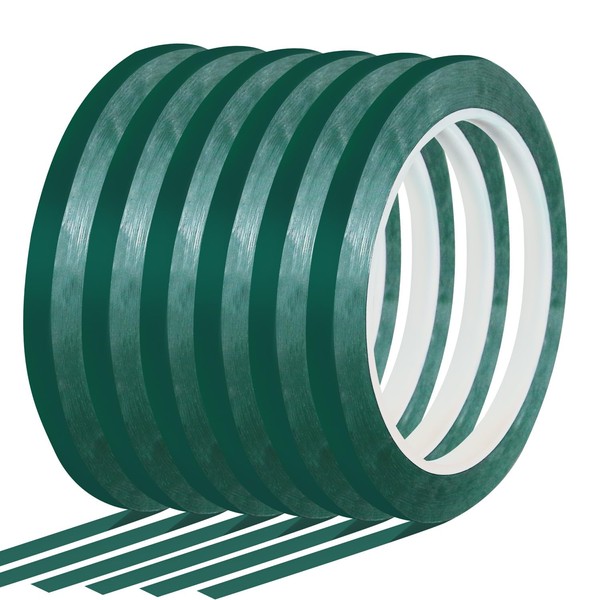 Qimoo 6 Rolls 1/4" Whiteboard Tape Line 6mm Pinstripe Tape