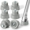 6-Pack Door Stopper Replacement Rubber Tips, Heavy Duty Kickdown Door